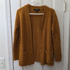 Forever 21 Mustard Open-Front Cardigan With Pockets